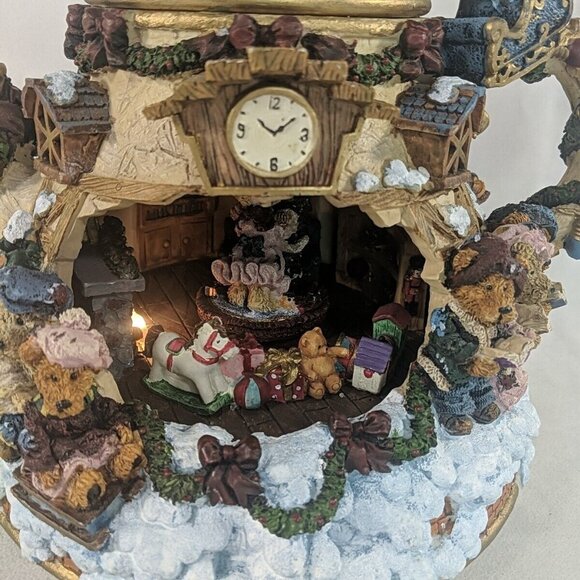 Boyd's Bears Silent Night Musical Light Teapot Figure Christmas Music Box Rotate - Picture 3 of 16